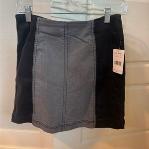 Grey and black free people skirt